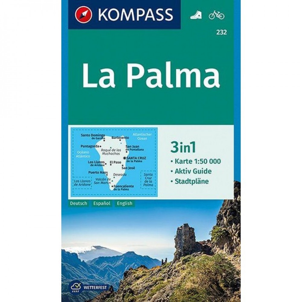 232 La Palma Kompass Wanderkarte